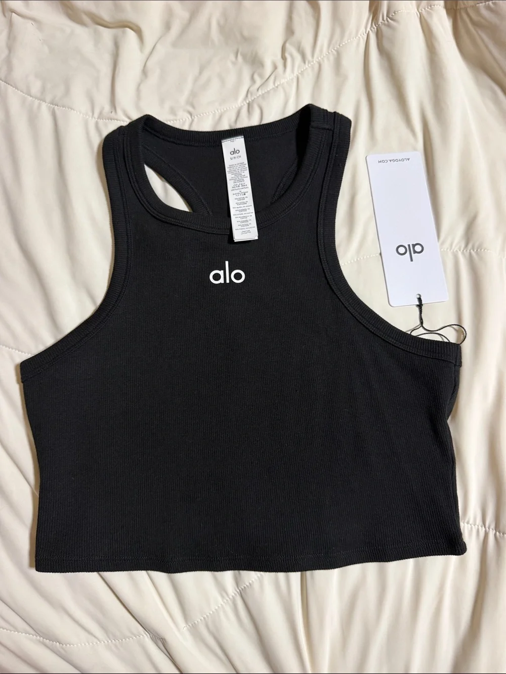 ALO Yoga aspire tank Small black